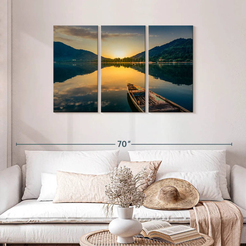Alvord Sunset Lake Landscape, 28" H x 45" W