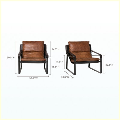 Fauteuil club moderne en cuir fleur brun pour le salon Man Cave Home Office