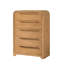Commode en bois massif à 5 tiroirs l 36 po Gillon Modern