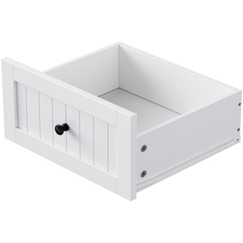 48 Inch Kitchen Island With Drop Leaf, White