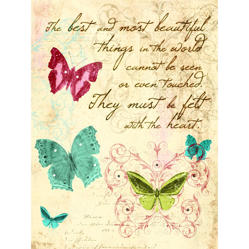 «Inspire with Butterfly», reproduction sur toile tendue, H 16 po x l 12 po