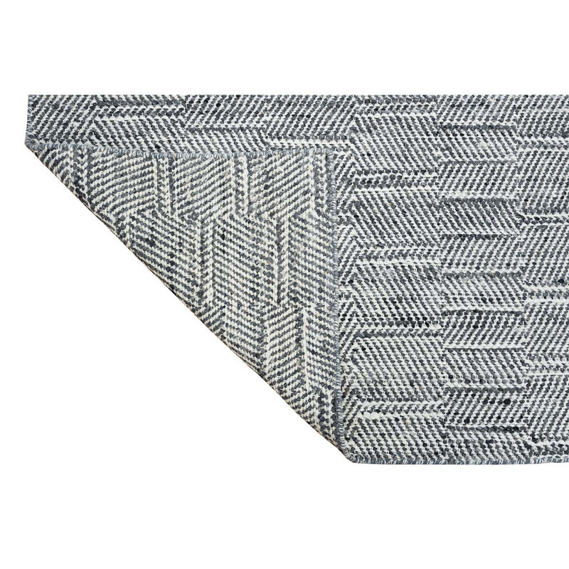 Wool Area Rug in Gray, Rectangle 8' x 10'