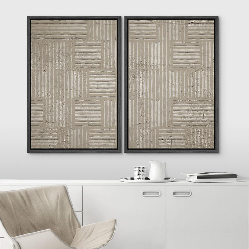 Geometric Line 2 - Pieces, Black, 36" H x 48" W