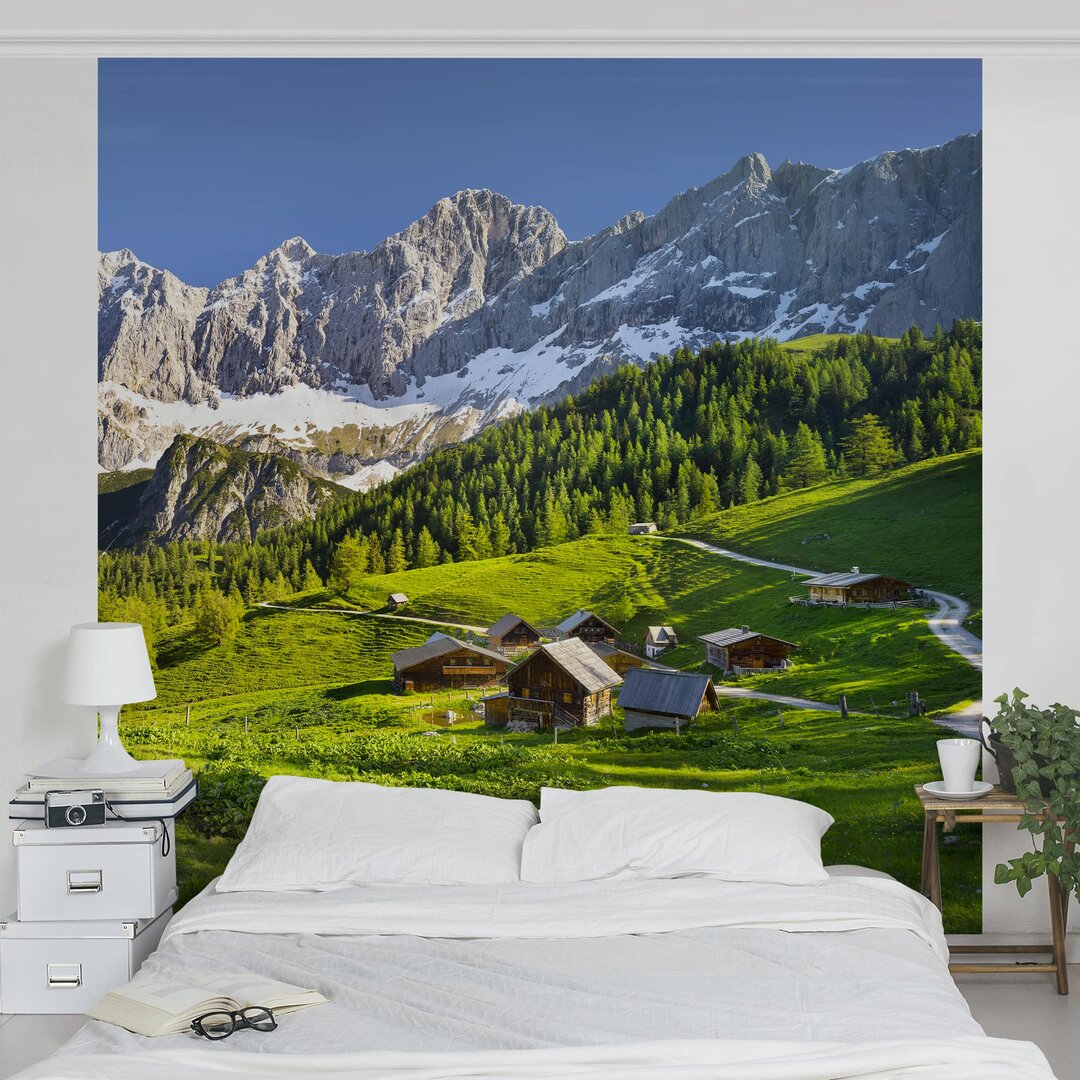 Strukturierte Tapete Alpenwiese in der Steiermark 1,92 m x 192 cm