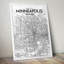 «Minneapolis City Map», reproduction d'impression sur affiche-31737255