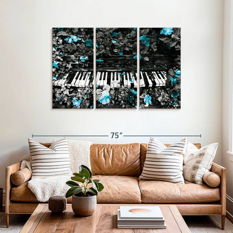Abarca Flowers On Piano Pop, H 36 po x l 57 po