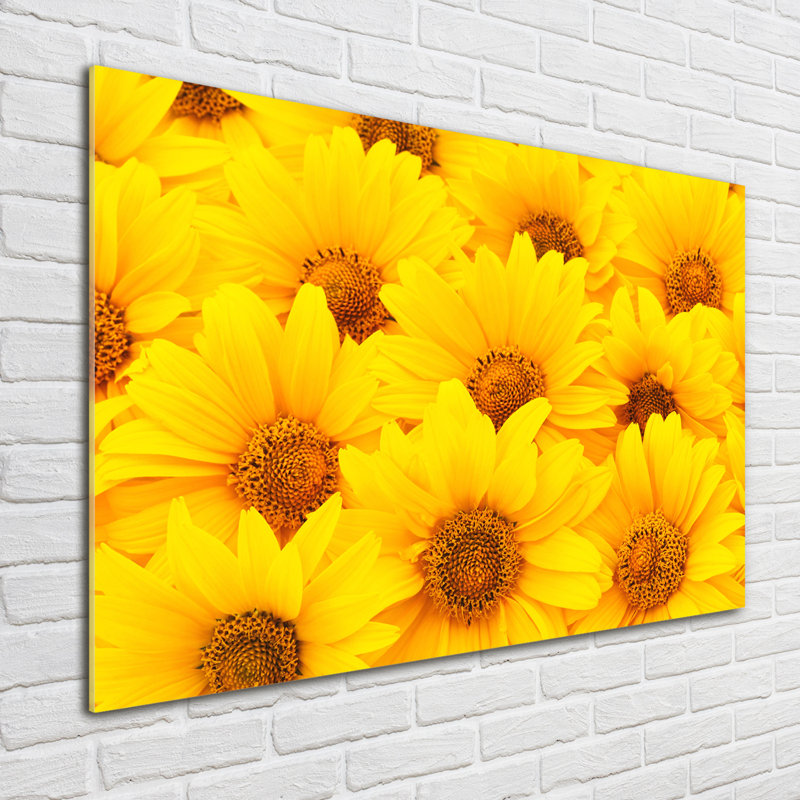 Sunflowers - No Frame Print on Glass