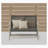 52'' W Hampton Outdoor Loveseat - Acacia Wood & PE Wicker - Natural Gray Finish