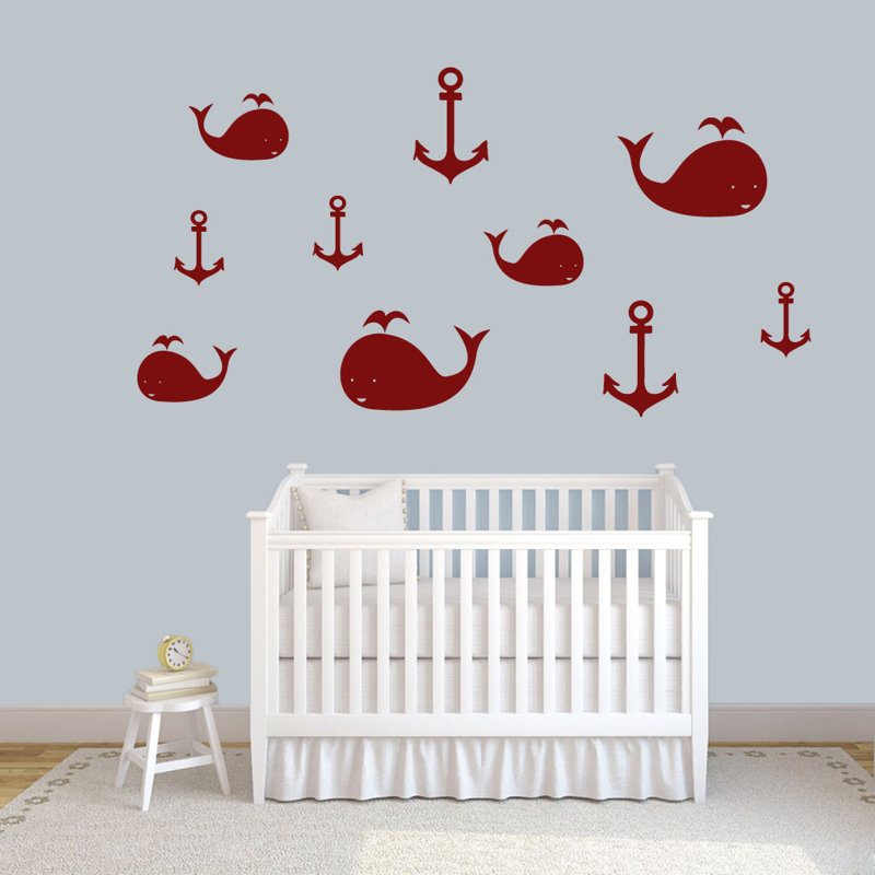 Nautical & Beach Non-Wall Damaging, Cranberry