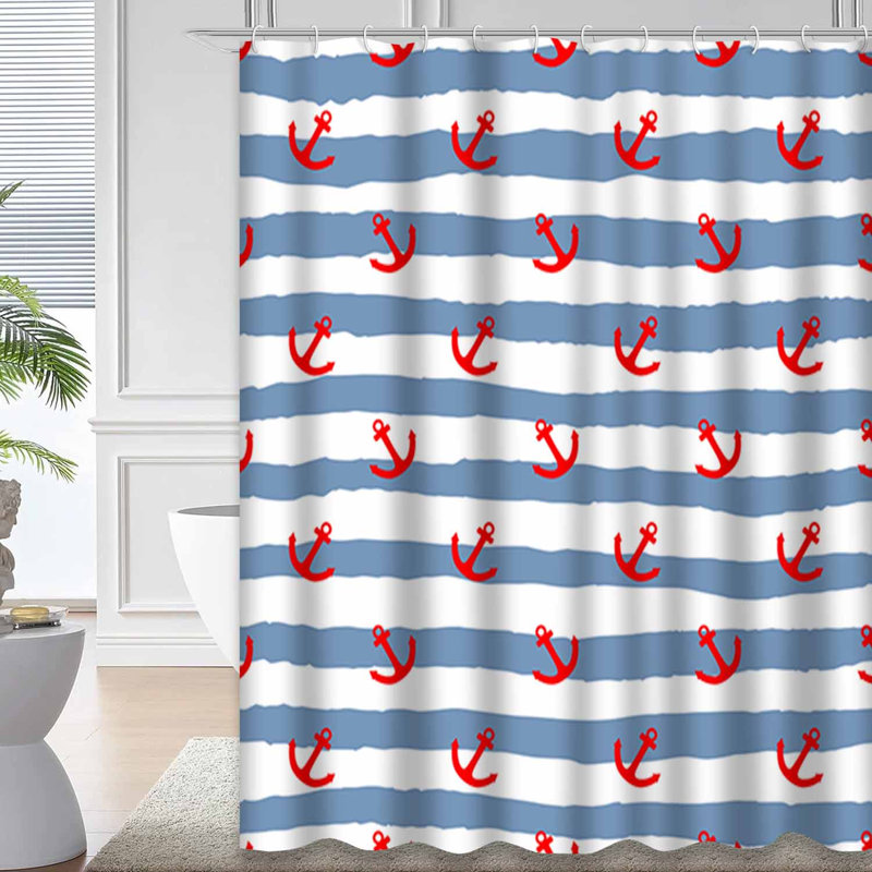Rideau de douche Tile Sailor, L 72 po x l 78 po