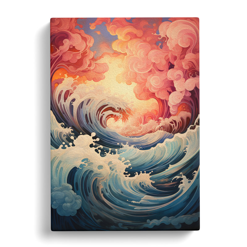 Wave Modern Baroque - Print, 60cm H x 40cm W x 3cm D