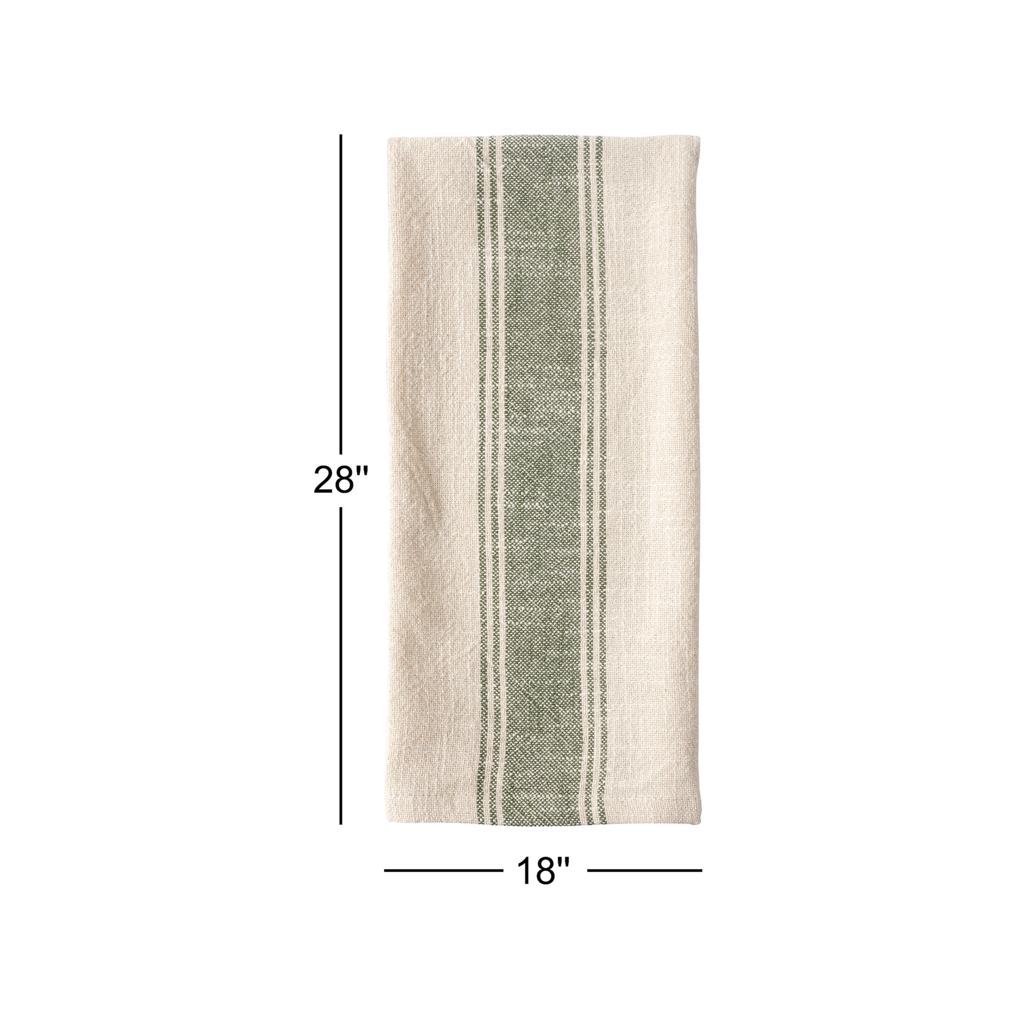 4 Piece Monaco Slubbed Tea Towel Set, Olive