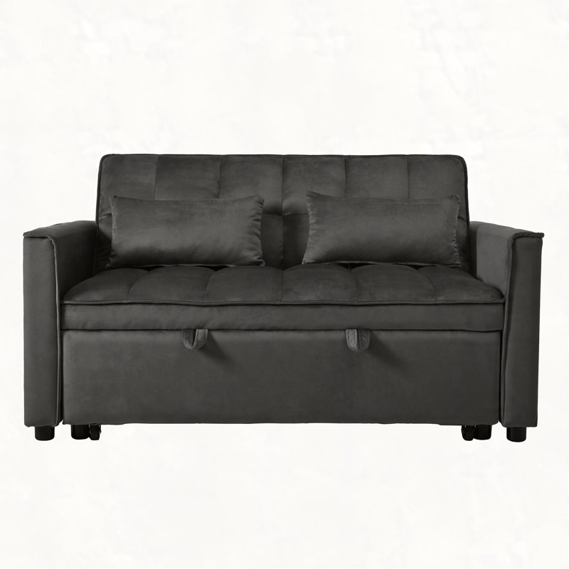 Convertible Sofa Bed,3-in-1 Pull Out Couch Bed with Reclining Backrest and Pillows,Sofa Bed Chair Full Convertible Sleeper Loveseat for Living Room, Home or Office