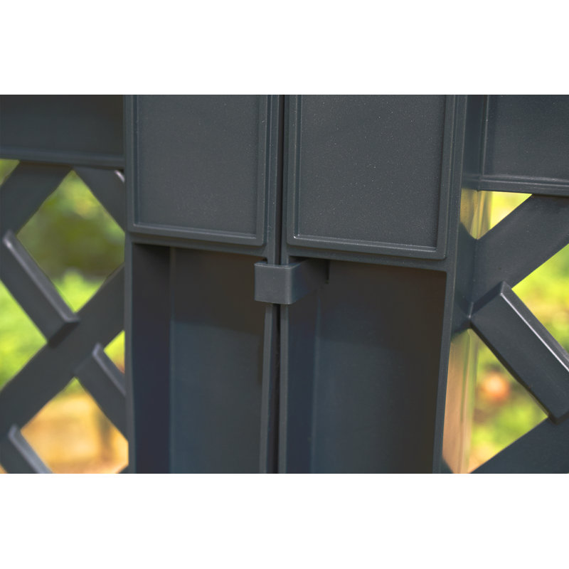 140cm H x 100cm W Plastic Expanding Trellis, Anthracite