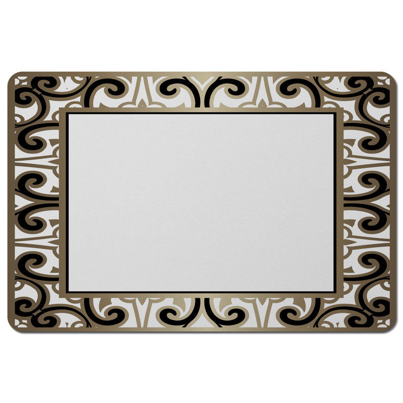 Dzerun Polyester, Wood Geometric Rectangle Placemat