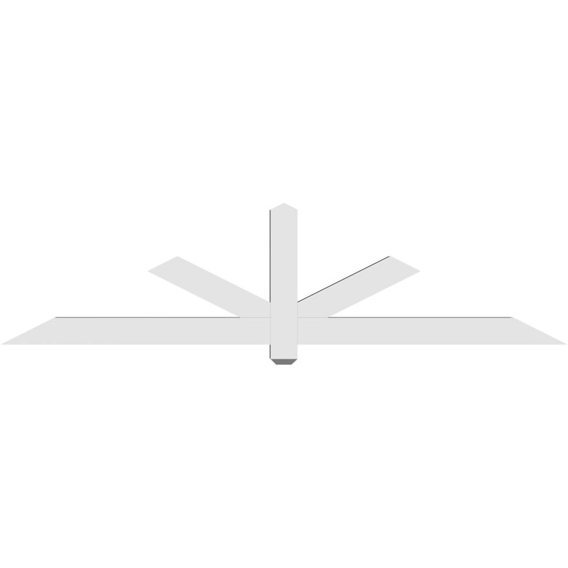 Support de pignon en PVC de qualité architecturale Kennewick, H 21 po x l 84 po (pas: 6/12), P 4 po x F 4 po