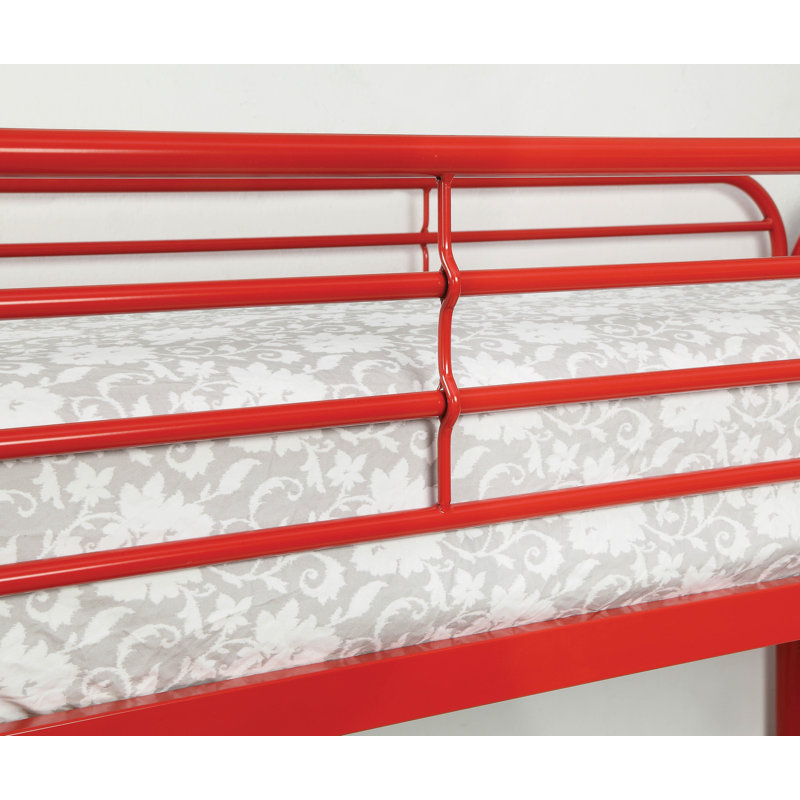 Lit superposé simple au-dessus de double Leesburg, Rouge