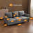 83.5" Upholstered Square Arm Suede Sofa-773577988