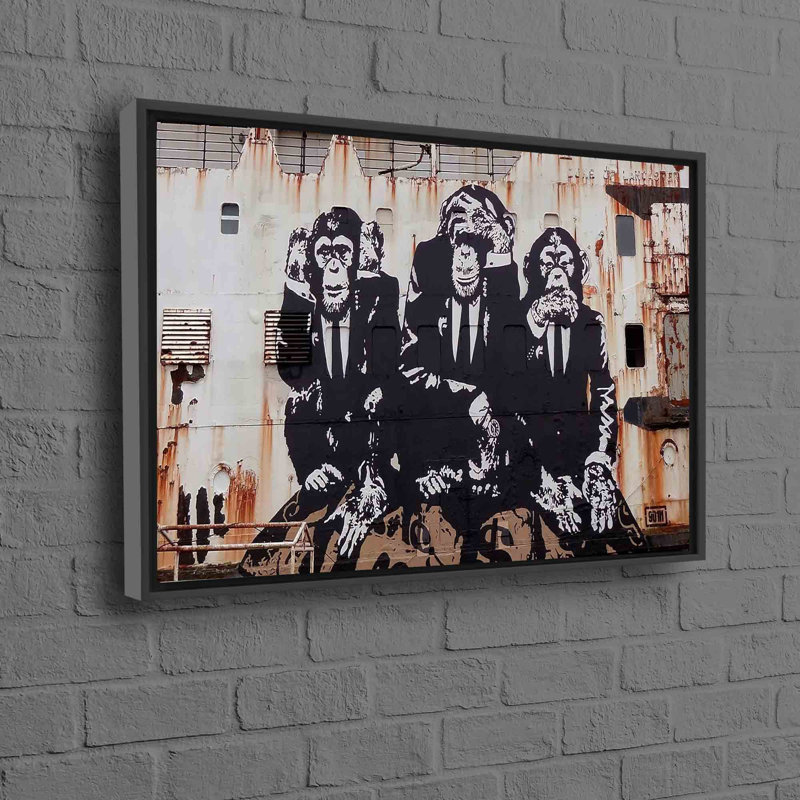 Print on Canvas, 70 cm H x 100 cm W, Framed Print without Mat, Black