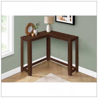 Table d'appoint, console, vestibule, étroit, d'angle, salon, chambre à coucher, stratifié brun, contemporain, moderne