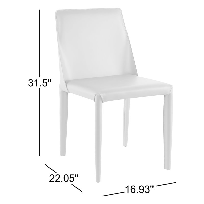Chaise rembourrée en cuir Rebbeca Bridle, Bleu