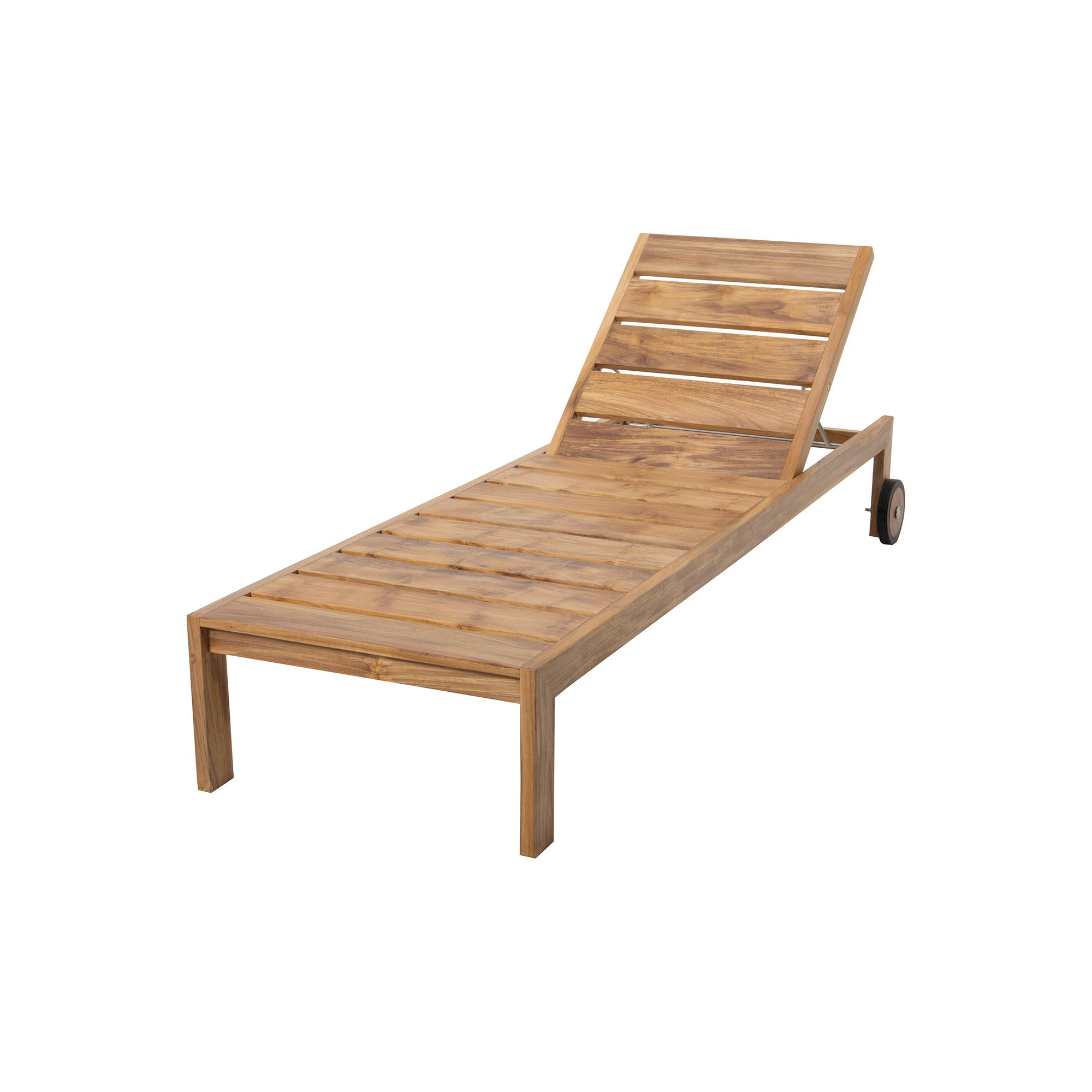 Uvita 25.75'' Outdoor Teak Chaise Lounge Set, Forest Green