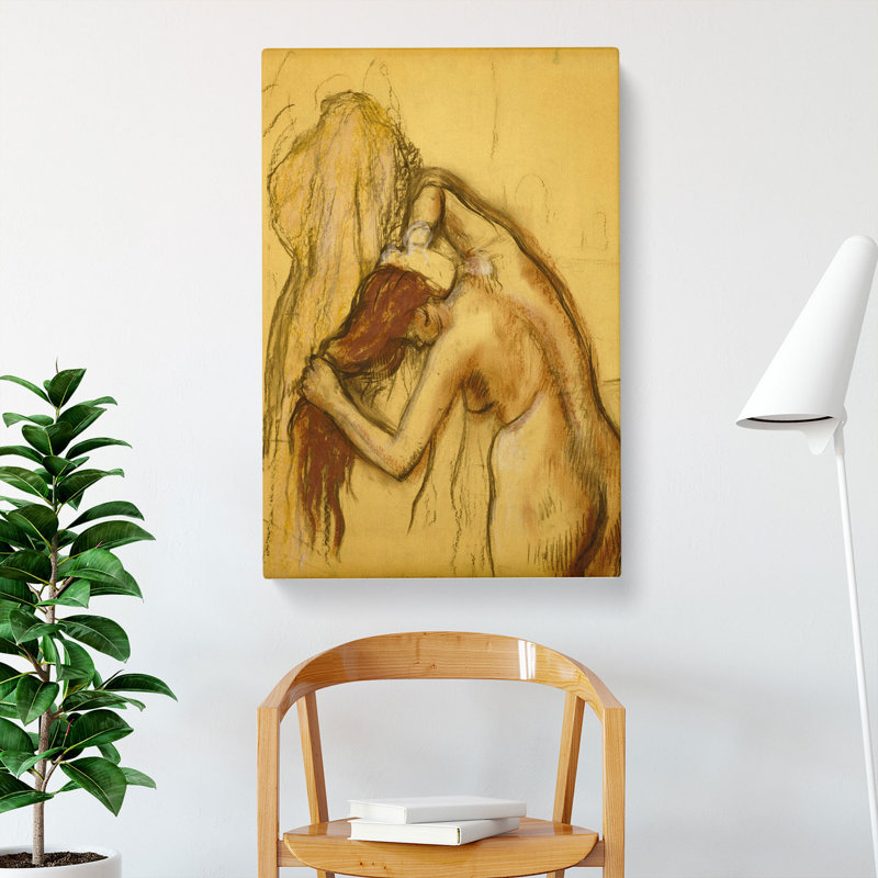 Study Of A Nude Woman Vol.4 by Edgar Degas - Wrapped Canvas Print, 40cm H x 35cm W x 3cm D