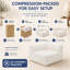 Comfy Cloud 38" Modular Corner Chair, Compression Foam Sofa Module, No Assembly Required-741583082