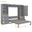 Grand lit escamotable mural avec placard, tiroirs et tablettes