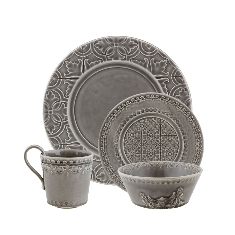 Assiette à dessert 8,77 po Rua Nova, Anthracite