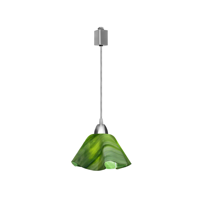 Luminaire suspendu Dale, Petit, Nickel, Vert gazon