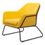 Fauteuil 29 po en velours jaune et noir