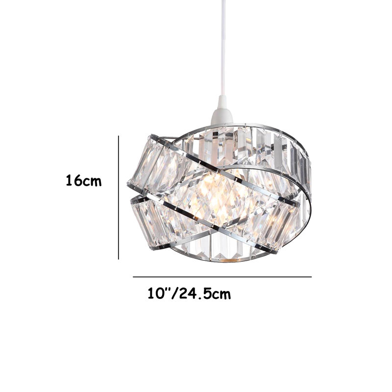 Easy Fit Shades 16cm H Plastic Novelty Pendant Shade ( Screw On ) in Clear