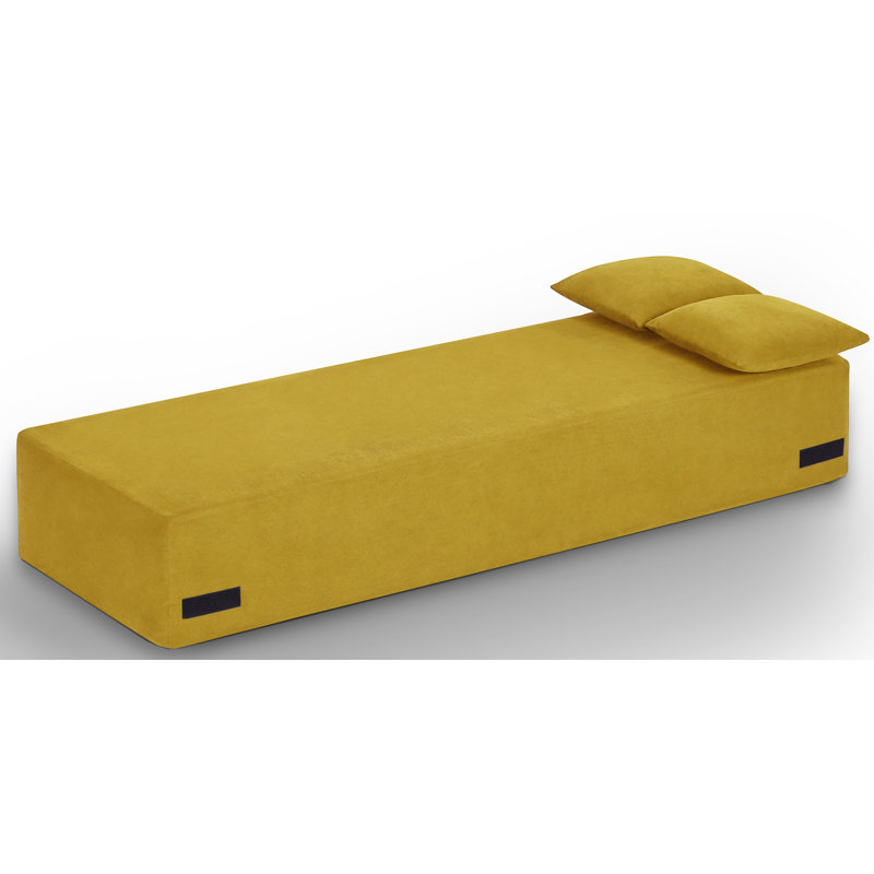 Canapé 3 places sans canapé, aucun assemblage requis, canapé moderne pour les salons compacts, les appartements, Yellow
