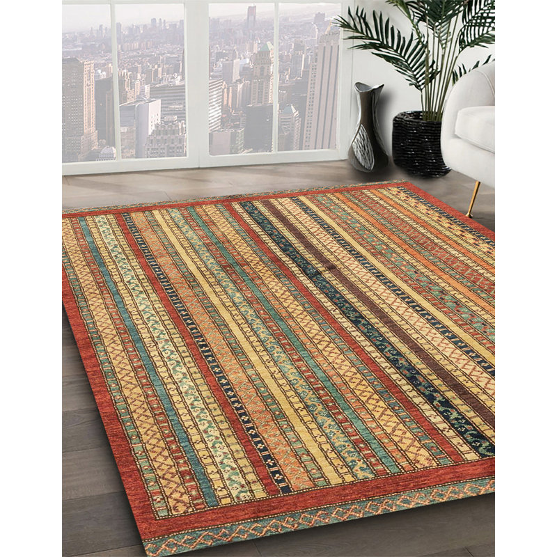 Tapis abstrait 100% lavable à la machine 3453, Rond 3 pi