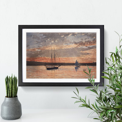 Sunset at Gloucester by Winslow Homer - Framed Print