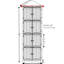 Armoire garde-manger à 4 coins - Maximisez l'espace de rangement Fabrication de finition antique en chêne pour l'unité de cuisine de 72 po avec poignées en métal American Home