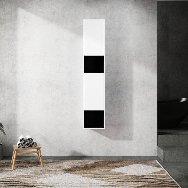 Okamoto 12" Wall-Mounted Bathroom Side Cabinet