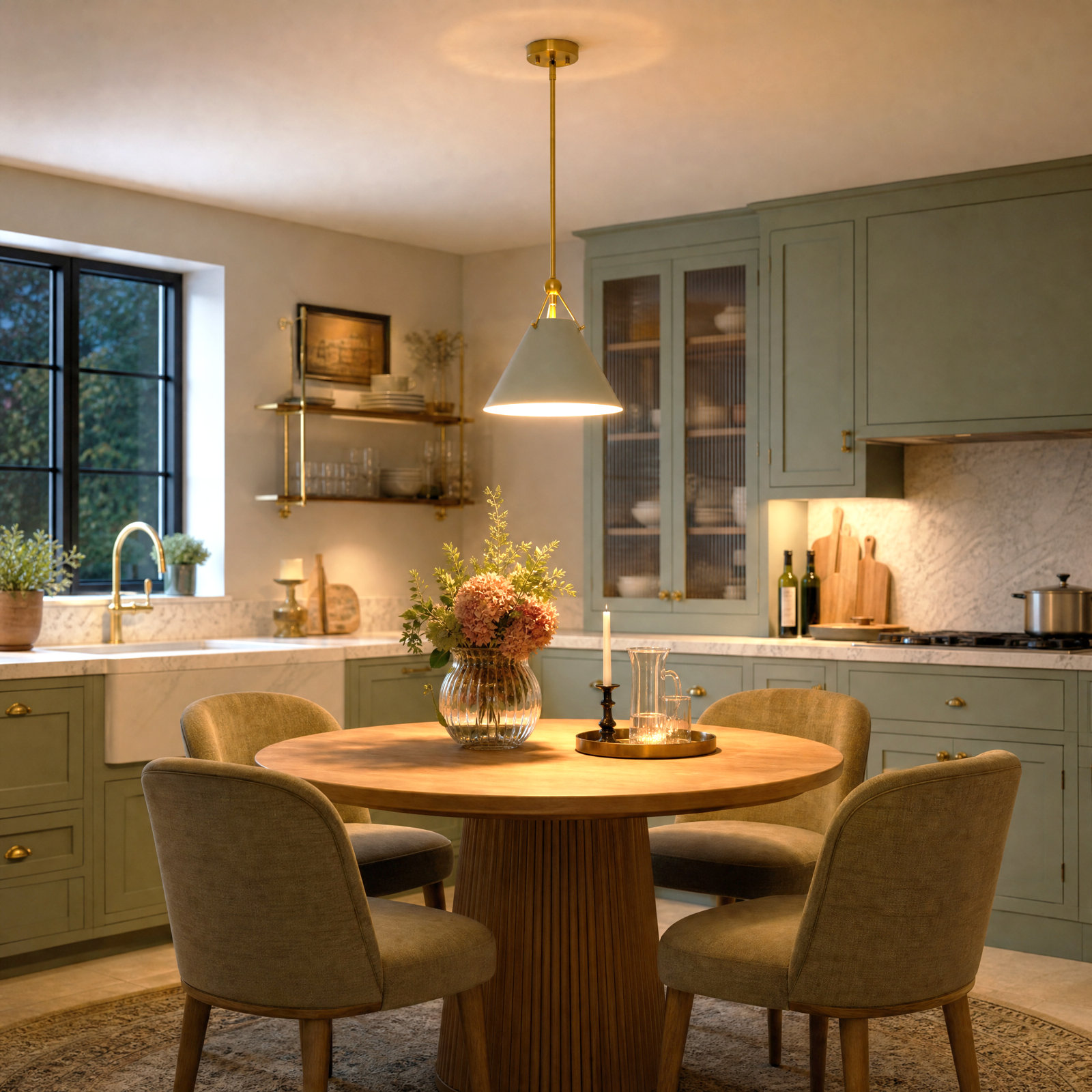 Rome Single Light Pendant, Blue