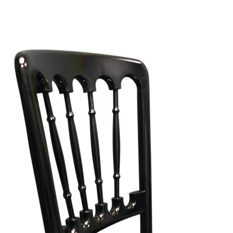 Arroyo 43cm H Solid Wood Slat Back Stacking Side Chair, Black
