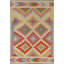 Tapis oriental kilim réversible en laine 4 x 5