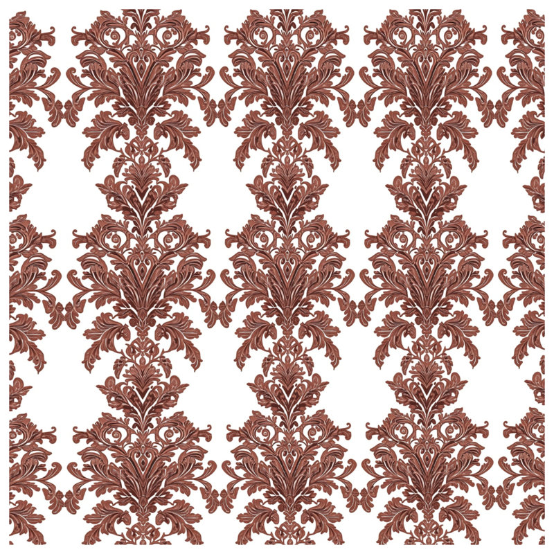 Couvertures brun à motif damassé, L 50 po x H 60 po