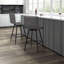 Tabouret de comptoir pivotant en similicuir