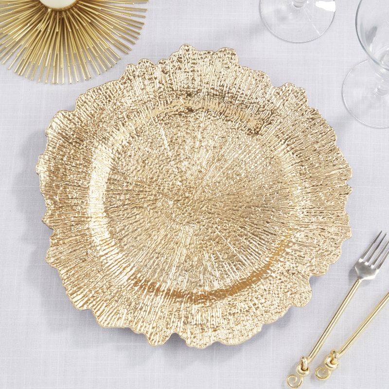 Saro Radiant Elegance Starburst Charger (Set of 4) Wayfair