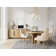 Davie Round Table And Cream Armchairs Dining Set