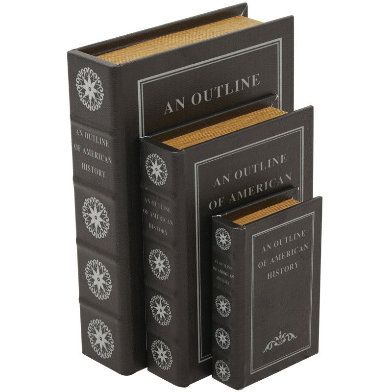 Emmanual 3 Piece Manufactured Wood Book Box Set
