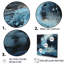 Encre noire et bleue Volcano I - Geyser, art mural sur toile-441132932-441132939