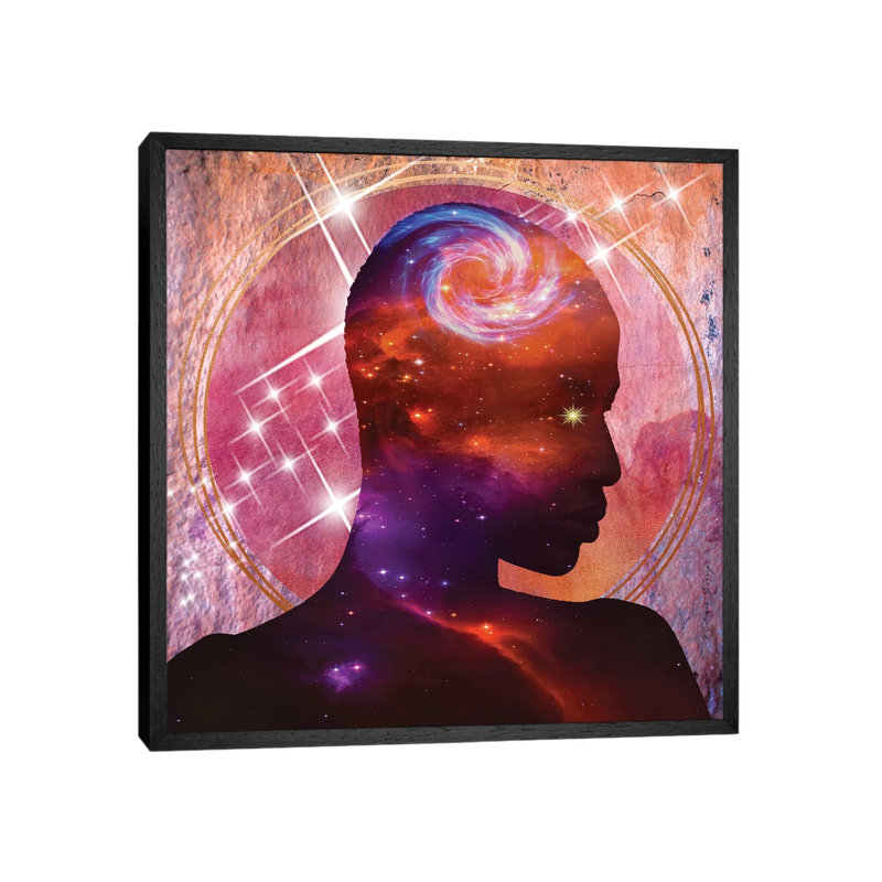 I Am The Universe by Yvonne Coleman Burney - Print on Canvas, Black Framed, 66.04 cm H x 66.04 cm W