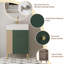 Meuble-lavabo à tablettes ouvertes avec lavabo en céramique et porte à fermeture douce, armoire de rangement sur le côté gauche-1231456805