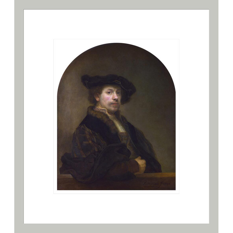 Autoportrait à l'âge de 34 ans par Rembrandt van Rijn - Estampe numérique encadrée, 15.68" H x 13.75" W